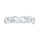 Vintage Inspired Moissanite Infinity Wedding Band Ring D-VS1 - Rosec Jewels