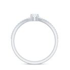 Rosec Jewels-Moissanite Toi et Moi Engagement Ring with Split Shank
