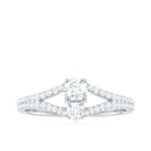 Rosec Jewels-Moissanite Toi et Moi Engagement Ring with Split Shank