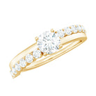 1 CT Round Cut Cubic Zirconia Promise Ring in Prong Setting AAAA - Rosec Jewels
