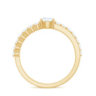 1 CT Round Cut Cubic Zirconia Promise Ring in Prong Setting AAAA - Rosec Jewels