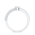 Round Cut Moissanite Engagement Ring with Side Stones D-VS1 - Rosec Jewels