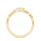 Princess Cut Moissanite Infinity Promise Ring with Half Halo D-VS1 - Rosec Jewels
