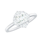 Rosec Jewels-Princess Cut Moissanite Floral Engagement Ring for Women