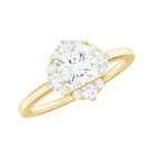 Rosec Jewels-Princess Cut Moissanite Floral Engagement Ring for Women