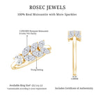 Nature Inspired Moissanite Anniversary Ring for Women D-VS1 - Rosec Jewels