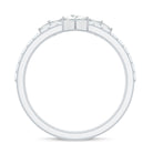 1.50 CT Designer Zircon Band Ring in Prong Setting AAAA - Rosec Jewels