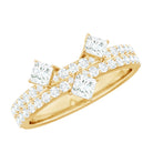 1.50 CT Designer Zircon Band Ring in Prong Setting AAAA - Rosec Jewels