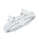 Princess and Round Cut Moissanite Designer Wedding Band D-VS1 - Rosec Jewels