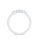 Princess and Round Cut Moissanite Designer Wedding Band D-VS1 - Rosec Jewels