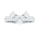 Princess and Round Cut Moissanite Designer Wedding Band D-VS1 - Rosec Jewels