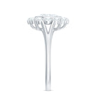 Rosec Jewels-Oval Cut Moissanite Halo Engagement Ring with Split Shank