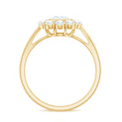 Rosec Jewels-Oval Cut Moissanite Halo Engagement Ring with Split Shank
