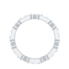Moissanite Round and Baguette Wedding Band D-VS1 - Rosec Jewels