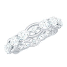 Certified Moissanite Designer Wedding Band D-VS1 - Rosec Jewels