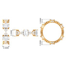 7 CT Designer Zircon Eternity Ring in Prong Setting AAAA - Rosec Jewels
