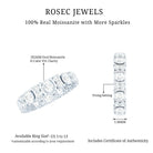 Oval Cut Moissanite Full Eternity Wedding Band D-VS1 - Rosec Jewels