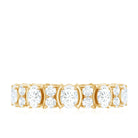 Oval Cut Moissanite Full Eternity Wedding Band D-VS1 - Rosec Jewels