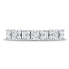 Certified Moissanite Half Eternity Wedding Band for Women D-VS1 - Rosec Jewels