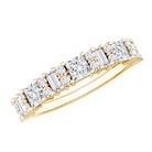 Certified Moissanite Half Eternity Wedding Band for Women D-VS1 - Rosec Jewels