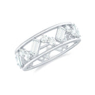 Certified Moissanite Zig Zag Eternity Band for Women D-VS1 - Rosec Jewels