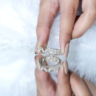 Certified Moissanite Zig Zag Eternity Band for Women D-VS1 - Rosec Jewels