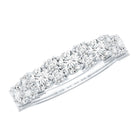 Moissanite Half Eternity Wedding Band with Certificate D-VS1 - Rosec Jewels
