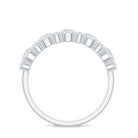 Moissanite Half Eternity Wedding Band with Certificate D-VS1 - Rosec Jewels