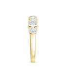Alternate Bezel Set Moissanite Half Eternity Band Ring D-VS1 - Rosec Jewels
