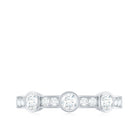 Certified Moissanite Semi Eternity Wedding Band Ring D-VS1 - Rosec Jewels