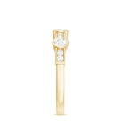 Certified Moissanite Semi Eternity Wedding Band Ring D-VS1 - Rosec Jewels