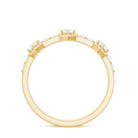 Rosec Jewels-Round Cut Moissanite Half Eternity Band Ring