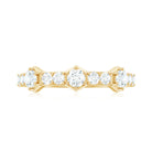 Rosec Jewels-Round Cut Moissanite Half Eternity Band Ring
