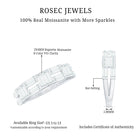Bar Set Moissanite Baguette Wedding Band Ring D-VS1 - Rosec Jewels