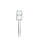 Baguette and Round Cut Moissanite Stackable Eternity Band D-VS1 - Rosec Jewels