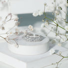 Cluster Moissanite Half Eternity Wedding Band For Her D-VS1 - Rosec Jewels