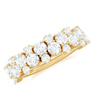 Cluster Moissanite Half Eternity Wedding Band For Her D-VS1 - Rosec Jewels