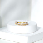 Marquise and Round Cut Zircon Half Eternity Stackable Ring AAAA - Rosec Jewels