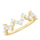 Rosec Jewels-Zig Zag Style Moissanite Half Eternity Band Ring