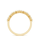 Rosec Jewels-Zig Zag Style Moissanite Half Eternity Band Ring
