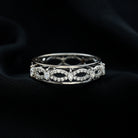 Certified Moissanite Infinity Wedding Band for Her D-VS1 - Rosec Jewels