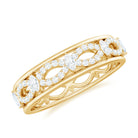 Certified Moissanite Infinity Wedding Band for Her D-VS1 - Rosec Jewels