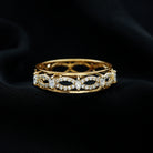 Certified Moissanite Infinity Wedding Band for Her D-VS1 - Rosec Jewels