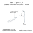 Real Diamond Curved Enhancer for Engagement Ring Natural - ( HI-SI ) - Rosec Jewels