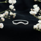 Real Diamond Curved Enhancer for Engagement Ring Natural - ( HI-SI ) - Rosec Jewels