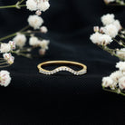 Real Diamond Curved Enhancer for Engagement Ring Natural - ( HI-SI ) - Rosec Jewels