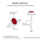 Rosec Jewels-Oval Cut Lab Created Ruby and Diamond Halo Engagement Ring