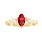 Rosec Jewels-Marquise Cut Lab Created Ruby Designer Engagement Ring