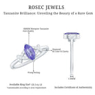 Natural Marquise Tanzanite Diamond Promise Ring for Engagement AAA - Rosec Jewels