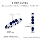 Rosec Jewels-Natural Blue Sapphire and Diamond Eternity Wedding Band